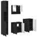 Set de mobilier pentru baie 4 buc. Negru 61 x 35 x 64 cm - WALTI WALTI