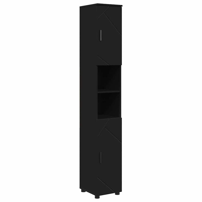 Set de mobilier pentru baie 4 buc. Negru 61 x 35 x 64 cm - WALTI WALTI