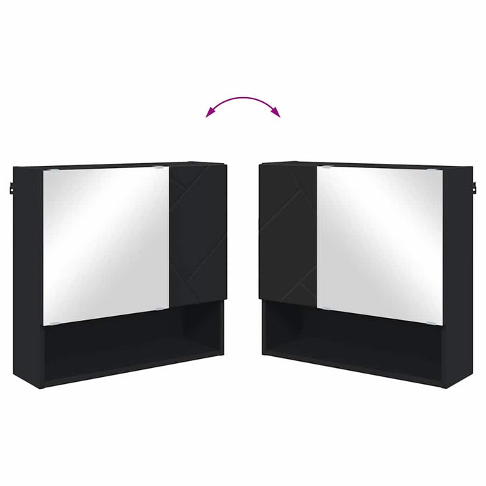 Set de mobilier pentru baie 4 buc. Negru 61 x 35 x 64 cm - WALTI WALTI