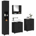 Set de mobilier pentru baie 4 buc. Negru 61 x 35 x 64 cm - WALTI WALTI