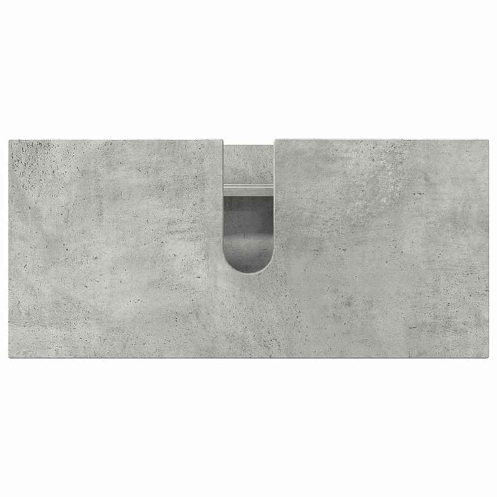 Set de mobilier pentru baie cu sertar 2 pcs Gri din beton WALTI