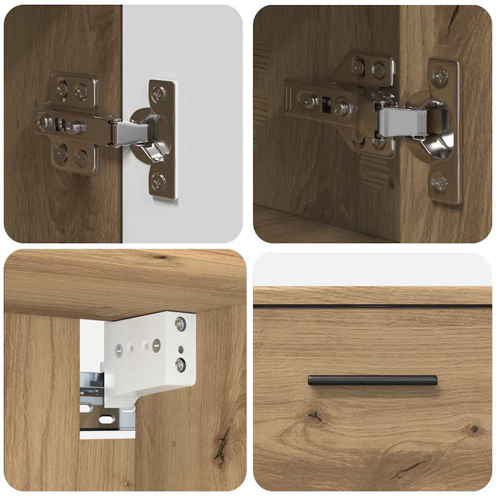 Set de mobilier pentru baie 2 buc. Stejar Artizanal WALTI