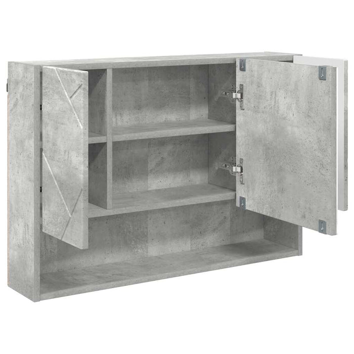 Set de mobilier pentru baie cu sertar 3 pcs Gri din beton WALTI