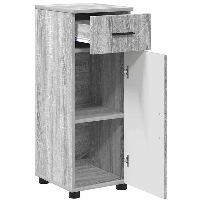 Set de mobilier pentru baie cu sertar cu raft 3 pcs Gri Sonoma WALTI
