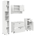 Set de mobilier pentru baie 4 pcs Alb Lemn aranjat și metal - WALTI WALTI