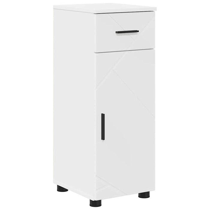 Set de mobilier pentru baie 4 pcs Alb Lemn aranjat și metal - WALTI WALTI