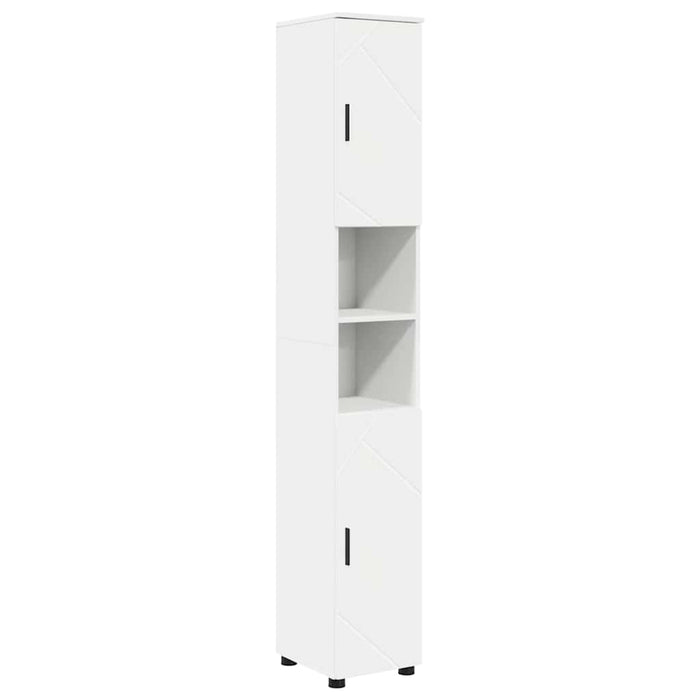 Set de mobilier pentru baie 4 pcs Alb Lemn aranjat și metal - WALTI WALTI