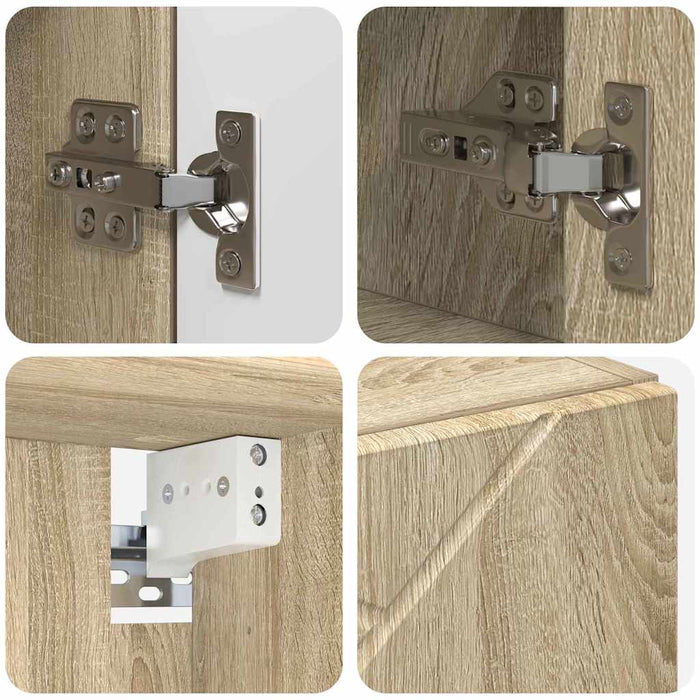 Set de mobilier pentru baie cu sertar 5 pcs Stejar Sonoma - WALTI WALTI