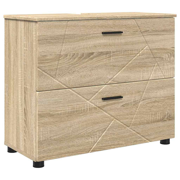 Set de mobilier pentru baie cu sertar 5 pcs Stejar Sonoma - WALTI WALTI