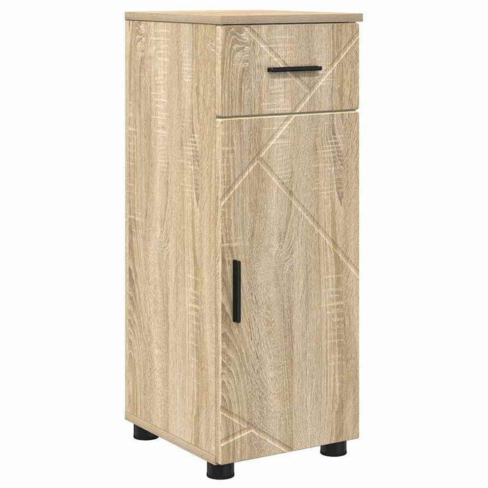 Set de mobilier pentru baie cu sertar 5 pcs Stejar Sonoma - WALTI WALTI