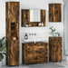 Set de mobilier pentru baie 5 buc. Stejar fumuriu - WALTI WALTI