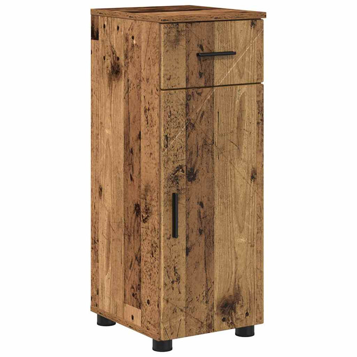 Set de mobilier pentru baie cu sertar cu raft 5 pcs Lemn Vechi - WALTI WALTI