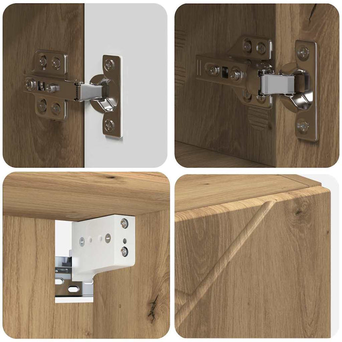 Set de mobilier pentru baie 5 buc. Stejar Artizanal WALTI