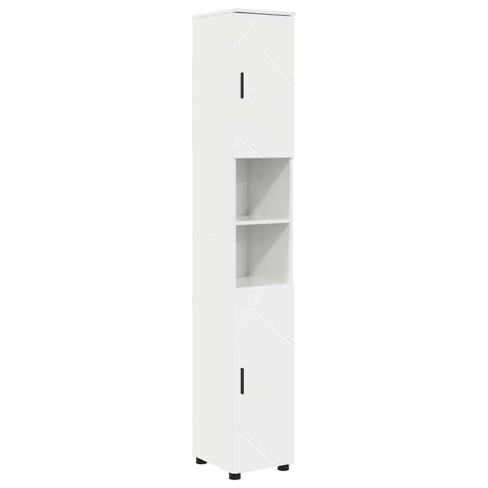 Set de mobilier pentru baie cu sertar cu raft 4 pcs Alb lucios WALTI