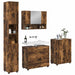 Set de mobilier pentru baie 4 buc. Stejar fumuriu - WALTI WALTI