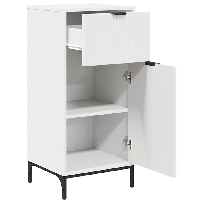 Set de mobilier pentru baie 2 pcs Alb Lemn aranjat și metal WALTI