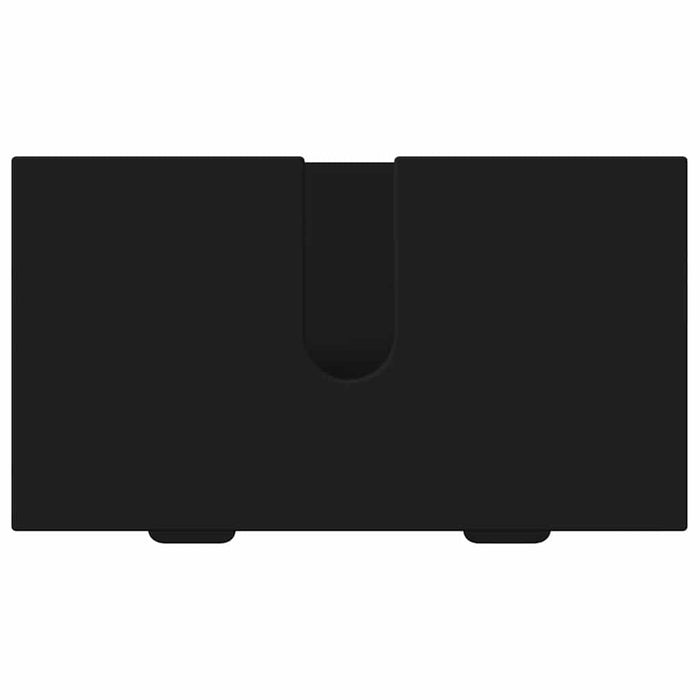 Set de mobilier pentru baie 2 pcs Negru Lemn aranjat și metal WALTI