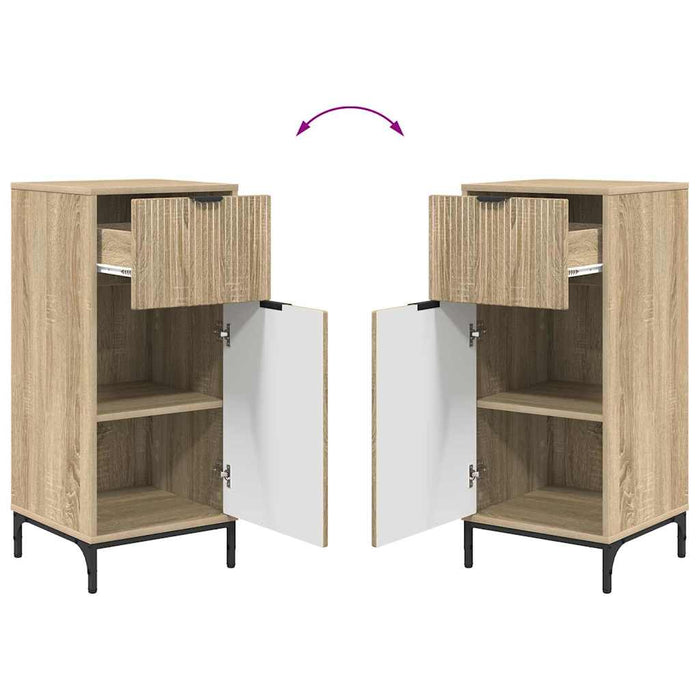 Set de mobilier pentru baie cu sertar 2 pcs Stejar Sonoma WALTI