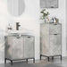 Set de mobilier pentru baie cu sertar 2 pcs Gri din beton - WALTI WALTI