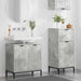 Set de mobilier pentru baie cu sertar 2 pcs Gri din beton - WALTI WALTI