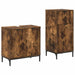 Set de mobilier pentru baie cu sertar 2 pcs Stejar fumuriu - WALTI WALTI