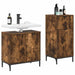 Set de mobilier pentru baie cu sertar 2 pcs Stejar fumuriu - WALTI WALTI