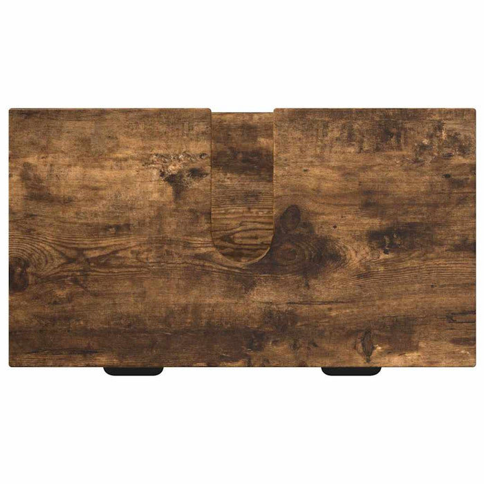 Set de mobilier pentru baie cu sertar 2 pcs Stejar fumuriu - WALTI WALTI