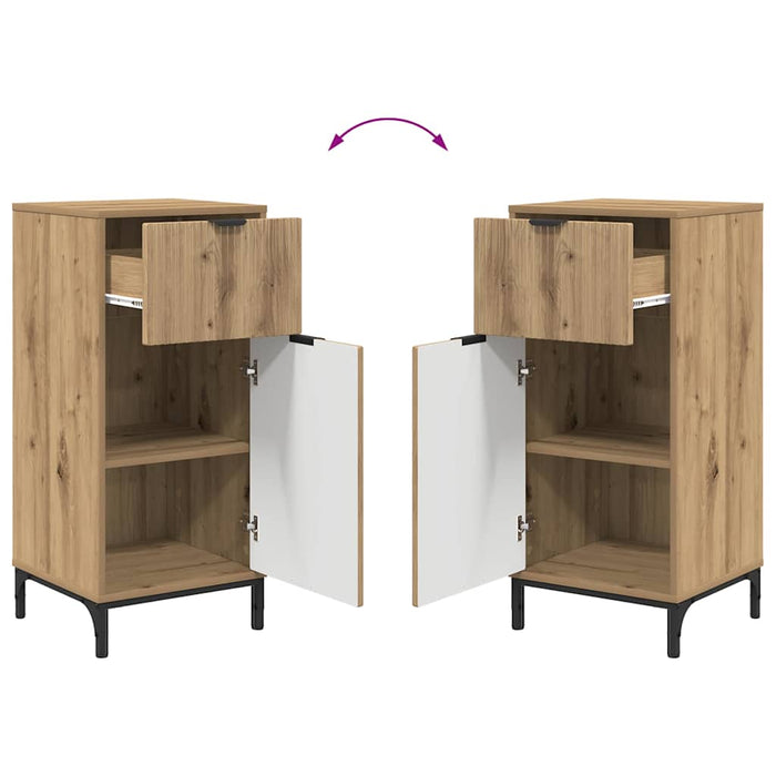Set de mobilier pentru baie cu sertar 2 pcs Stejar Artizanal WALTI