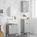 Set de mobilier pentru baie 3 pcs sonoma gri Lemn compozit - WALTI WALTI