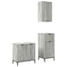 Set de mobilier pentru baie 3 pcs sonoma gri Lemn compozit - WALTI WALTI