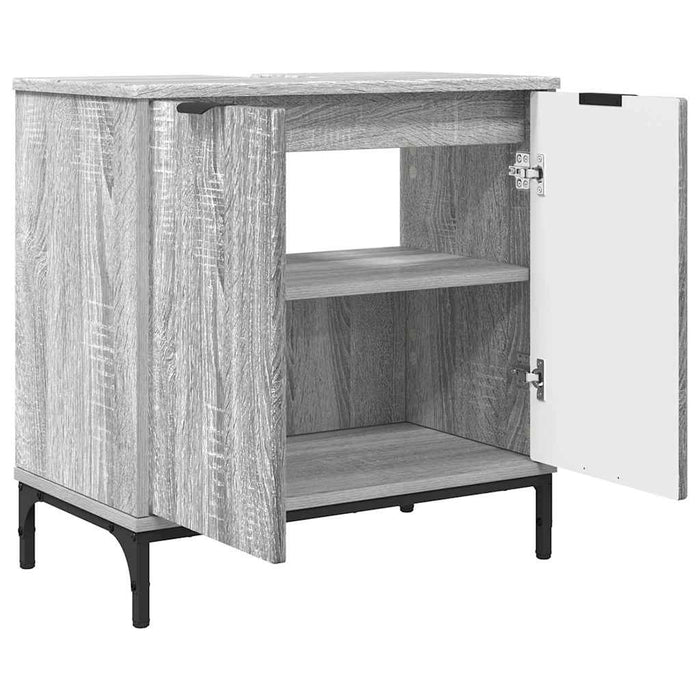 Set de mobilier pentru baie 3 pcs sonoma gri Lemn compozit - WALTI WALTI