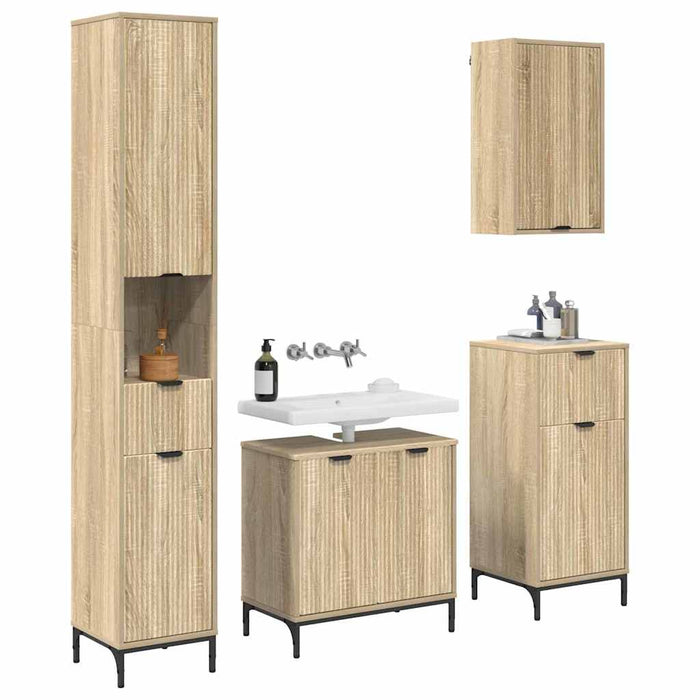 Set de mobilier pentru baie cu sertar Pe perete Stejar Sonoma WALTI