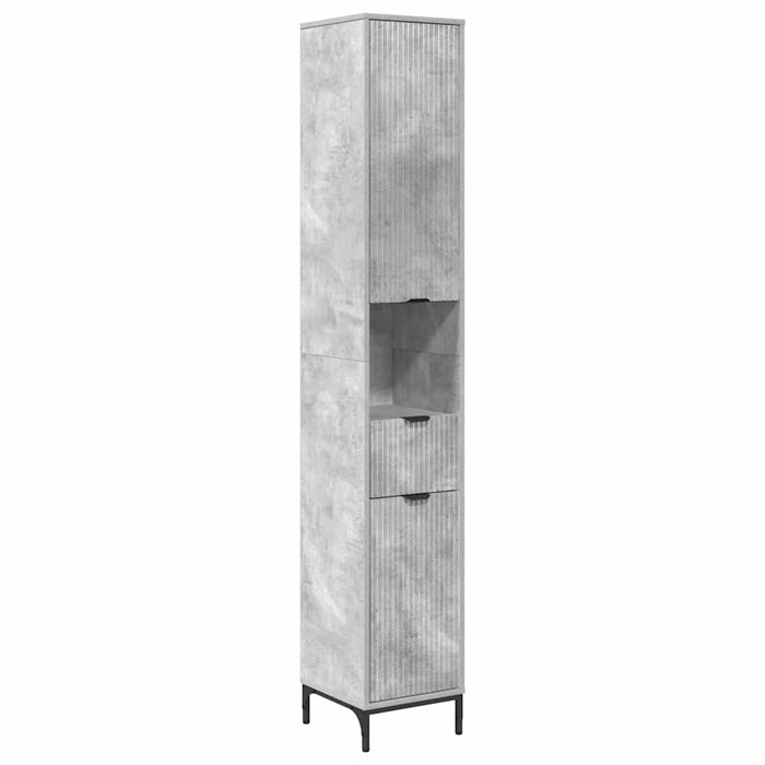 Set de mobilier pentru baie cu sertar Pe perete Gri din beton - WALTI WALTI