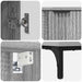 Set de mobilier pentru baie Gri Sonoma Lemn de inginerie, Metal - WALTI WALTI