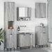 Set de mobilier pentru baie Gri Sonoma Lemn de inginerie, Metal - WALTI WALTI