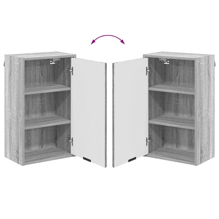Set de mobilier pentru baie Gri Sonoma Lemn de inginerie, Metal - WALTI WALTI