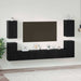 Set comodă TV cu raft Altele cu depozitare cu ușă 7 pcs Stejar negru Lemn compozit - WALTI WALTI