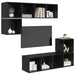 Set comodă TV 4 pcs Stejar negru 37 x 37 x 142.5 cm - WALTI WALTI