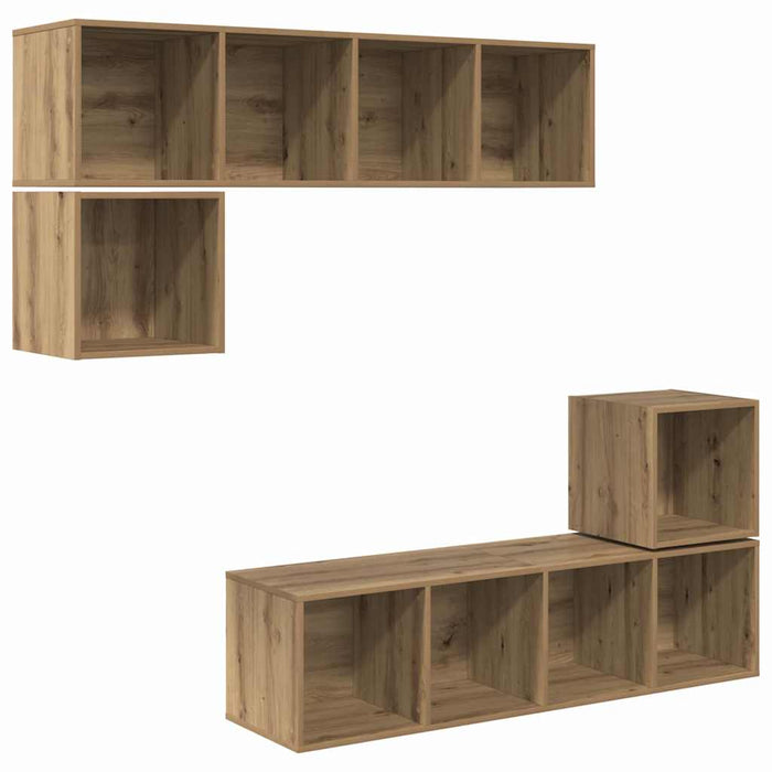 Set comodă TV 4 pcs stejar artizanal 37 x 37 x 142.5 cm - WALTI WALTI