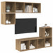 Set comodă TV 4 pcs stejar artizanal 37 x 37 x 142.5 cm - WALTI WALTI