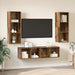Set dulap TV 3 pcs Lemn vechi 37 x 37 x 142.5 cm Lemn compozit - WALTI WALTI
