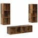 Set dulap TV 3 pcs Lemn vechi 37 x 37 x 142.5 cm Lemn compozit - WALTI WALTI