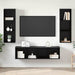 Set dulap TV cu raft Pe perete 3 pcs Stejar negru 37 x 37 x 142.5 cm - WALTI WALTI