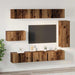 Set comodă TV 8 pcs Lemn vechi 30.5 x 30 x 90 cm Lemn compozit - WALTI WALTI
