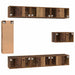 Set comodă TV 8 pcs Lemn vechi 30.5 x 30 x 90 cm Lemn compozit - WALTI WALTI