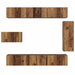 Set comodă TV 8 pcs Lemn vechi 30.5 x 30 x 90 cm Lemn compozit - WALTI WALTI