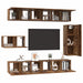 Set comodă TV 8 pcs Lemn vechi 30.5 x 30 x 90 cm Lemn compozit - WALTI WALTI