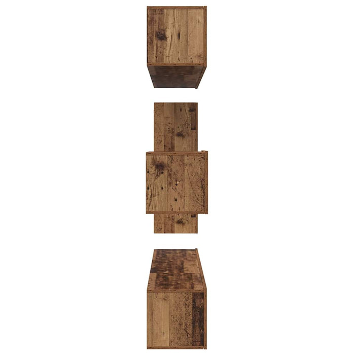 Set comodă TV 8 pcs Lemn vechi 30.5 x 30 x 90 cm Lemn compozit - WALTI WALTI