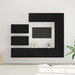 Set comodă TV cu raft Pe perete Altele 8 pcs Stejar negru 30.5 x 30 x 90 cm - WALTI WALTI