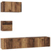 Dulap pentru TV pe Perete 4 pcs Lemn vechi 80 x 30 x 30.5 cm - WALTI WALTI